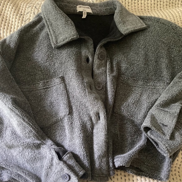 LNA Kasper Cropped Sherpa Jacket - Picture 3 of 4